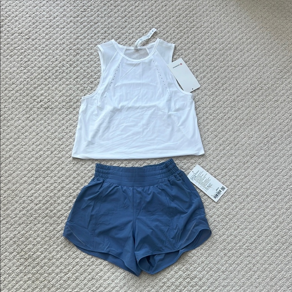 Lululemon Athletica Blue Athletic Shorts Lightweight Elastic Waist